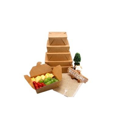 China Disposable Lunch Printing Package Box For Takeaway Custom Printed Disposable Kraft Paper +PE Paper 5-7 Days Food Catering Packaging Items Accept for sale