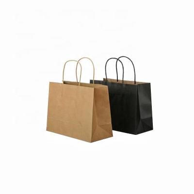 China Direct Cheap Customized Take-Out Paper Carry Bags With Handles Recyclable Manufacturing Logo Stock For Food for sale