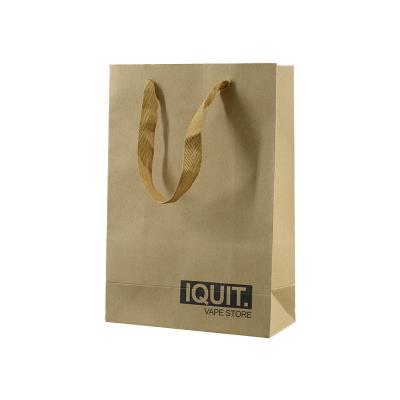 China Disposable Biodegradable Brown Kraft Paper Bags Packaging Gift Takeaway Paper Bag With Handles for sale