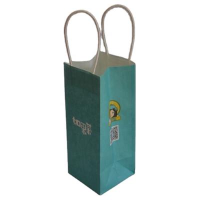 China Shop Disposable Custom Logo Printing Paper Bag With Handles For Takeout Drinks Food for sale