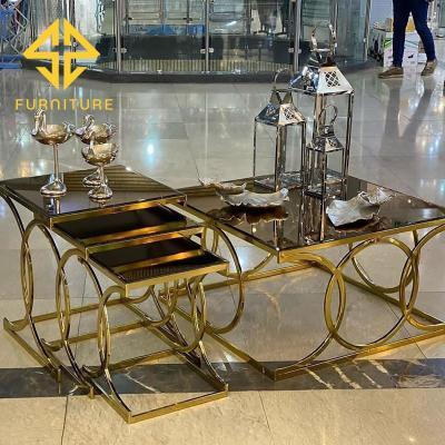 China Unique Wedding Banquet Sawa Design Round Cross Cake Tables For Event Wedding Use for sale