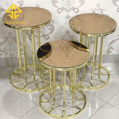 China Wedding Banquet Sawa Gloosy Design Stainless Steel Wedding Cake Stands Hire for sale