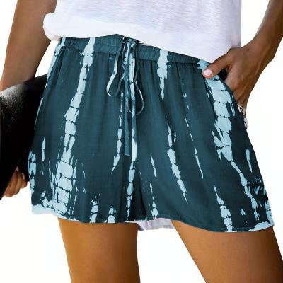 China Garemay QUICK DRY Women's Tie Dye Wide-Leg Casual Plus Size Pants Loose Summer Shorts Female for sale