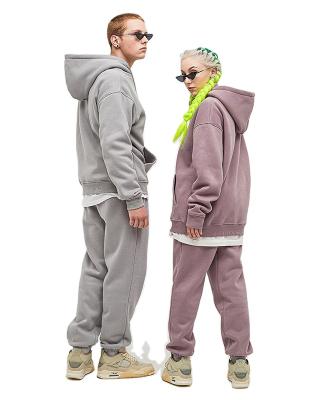 China Autumn Winter Two Piece Sets Cotton Polyester Viable Fleece Men's Oversized Tracksuits Sweatsuit for sale