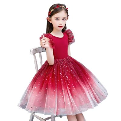 China 2021 Wholesale Anti-wrinkle Stage Girl's Performance Clothing Baby Clothes Mesh Girl Dress for sale