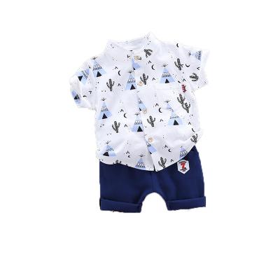 China Summer Breathable Hot Selling Feather Printed Short Sleeve Fashion Children Kids Clothing Beach Shirts for sale