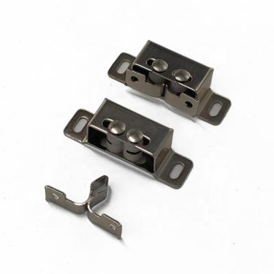 China Push-to-End System Double Roller Hook Cabinet Door Clip Cupboard Door Cabinet Latch Steel for sale