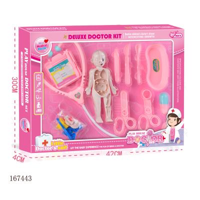 China Wholesale Hot Sale Anatomica Human Organ Kit Plastic Educational Funny Medical Role Play Doctor Tool Set Kids Toy Set Toys For Children for sale