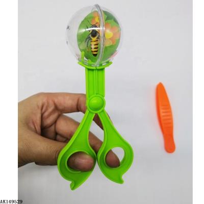 China TOY Scissors Plastic Plastic Tweezers Bug Sling Tongs Backyard Exploration AMAZON 14cm Color Bug Catcher Tool ABS For Kids for sale