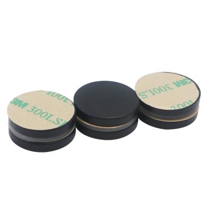 China Industrial Magnet Waterproof 3M Adhesive Disc Magnets Strong Rare Earth With Black Epoxy Coating for sale