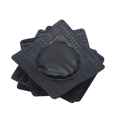 China Industrial Magnet Sew In Strong Black Round Buttons PVC Magnet for sale