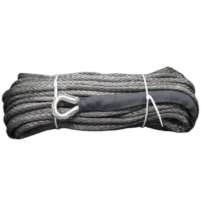 China 50 Feet Synthetic Winch Rope Line Cable 8200 LB Capacity ATV UTV blue & black for sale