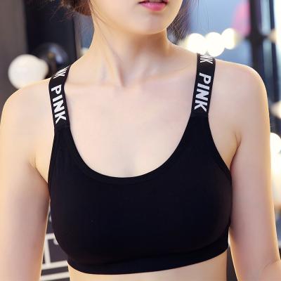 China Antibacterial Women Sports Bra Top Black Padded Sports Yoga Bra Tank Top Sports Yoga Bra Female Lift Up Sports Bra for sale