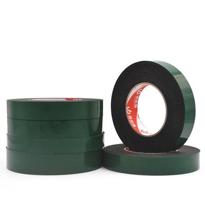 China 0.5-3mm Thickness Double Side PE Foam Tape Heat Resistant Wholesale Self Adhesive Green Film PE/EVA Foam Waterproof Tape for sale