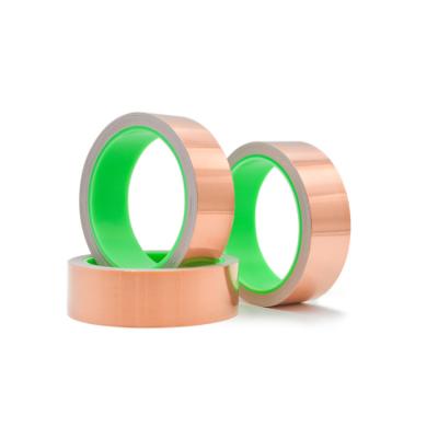 China Heat Resistant Die Cut Double Conductive Copper Foil Tape With Conductive Adhesive Metal Tape for sale