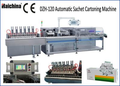 China Bottle Multifunctional DZH 120 Automatic Cartoning Machine With Paper Box for sale