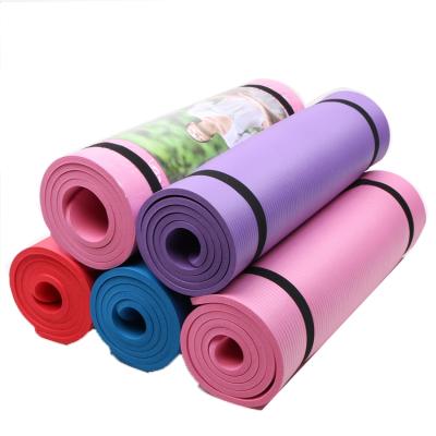 China Logo 10 Millimeter Nbr Gymnastics Gym Best Durable Exercise Fitness Custom Folding Thick Cheap Mat for sale