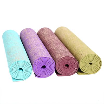 China Double Side Jute Exercise Yoga Mat Yoga Pilates Fitness Mat Eco-Friendly Organic Eco-friendly Extra Thick Jute Mat for sale