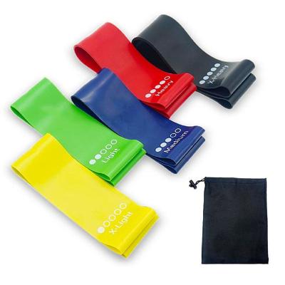 China Durable Professional Non-latex Elastic Exercise Bands Loop Along Resistance Tester Stretch Resistance Bands Set for sale