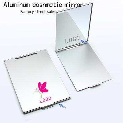 China Custom Aluminum Mirror, Double Sided Shape Square Aluminum Mirror Pocket Mirror for sale