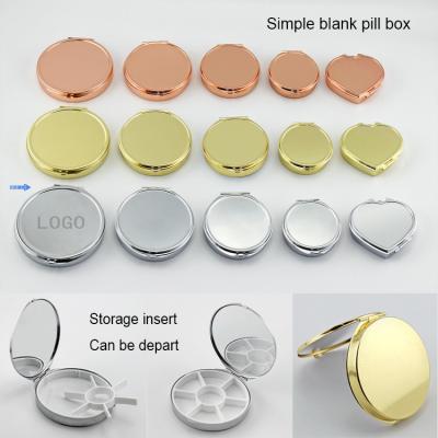 China Wholesale custom logo pill storage case portable pill box travel medicine organizer eco-friendly with mirror for sale