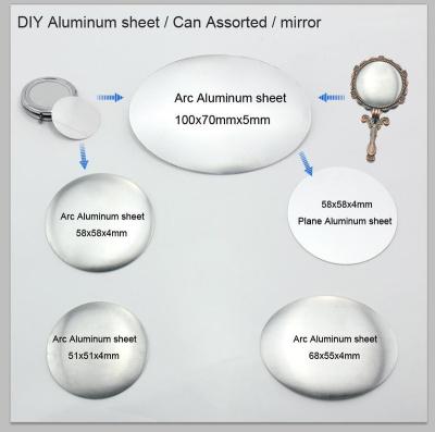 China Personalized DIY Mirror Alumium Foil Match Mirror Use Handwork Mirror Package Cloth Small Use Creative for sale