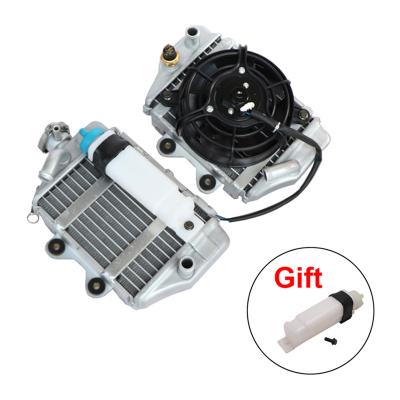 China Water Cooled Cooler Motorcycle Engine Radiator Cooling Water Box With Fan Accessories For Xmotos Apollo 150cc 200cc 250cc Zongshen Loncin Lifan for sale