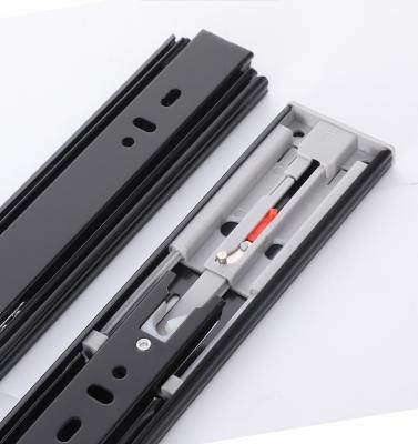 China Push to Open Made of China Top Quality Cold Rolled Steel No Noise Ball Bearing Push Open Drawer Slide Heavy Duty Drawer Slides Cabinet Slides for sale