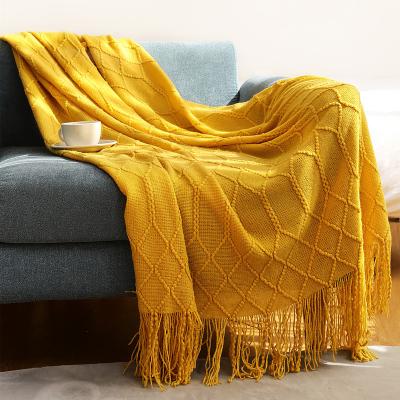 China Anti-Static Luxury Knit Super Soft Blanket For Couch 50