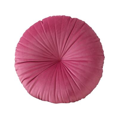 China High Quality Super Soft Sustainable Velvet Pumpkin Design Floor Pillow,Luxury Decorative Tile Cushion Round Cushion for sale