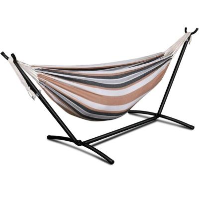 China Modern Outdoor Indoor Camping Hammock With Folding Steel Stand 450 Pounds Weight Christmas Gift for sale