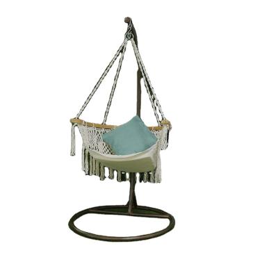 China New Time Modern Design Woven Rod Hammock Chair Yard Canvas Balcony Bending Hanging Hanging Chairs for sale