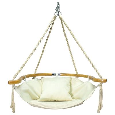 China Customized Modern Colors Portable Outdoor Wooden Swing Furniture Hammock Hanging Chair for sale