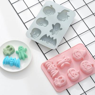 China 6 Cavities Silicone Cake Mold Viable Heat Resistant Reusable Baking Cups Harden Mold Chocolate Mold for sale