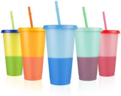 China Viable Creative Child Color Changing Single Wall Mugs Milk Beer Mugs Tumblers Coffee Mugs With Straw Tumbler In Bulk for sale