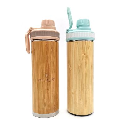 China 350ml Vacuum Heat Insulation Stainless Steel Stainless Steel Tea Viable Custom Inner Direct Drinking Portable Bamboo Cup With Lid for sale