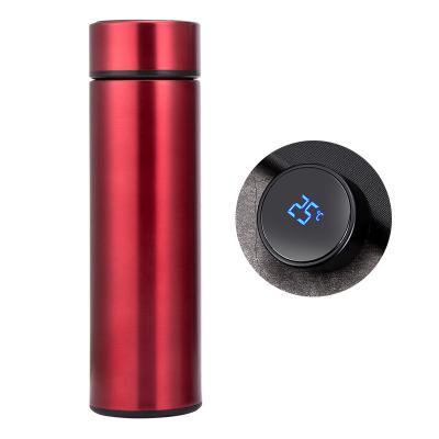 China Sustainable Smart Sports Water Bottle With LED Temperature Display Dual Wall Vacuum Cup Tea Infuser Water Coffee Thermos Bottle for sale