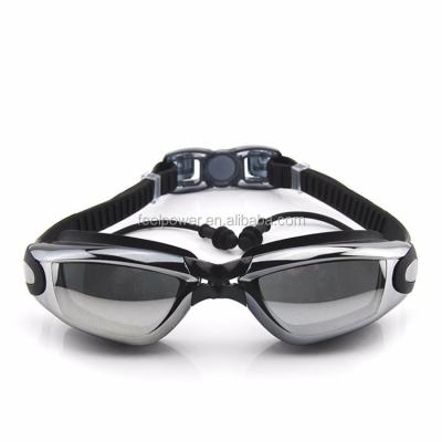 China Waterproof Most Popular Top Quality Plating Silicone Adult Swim Goggles Anti Fog With Ear Plug for sale