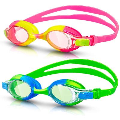 China Waterproof Children Swimming Soft Clear Anti Fog UV Protection Soft Eyeglasses Silicone Nose Nose Skoogles Bridge Children for sale