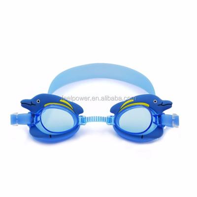 China Quality waterproof cute dolphin export factory supply swimming goggles for children for sale