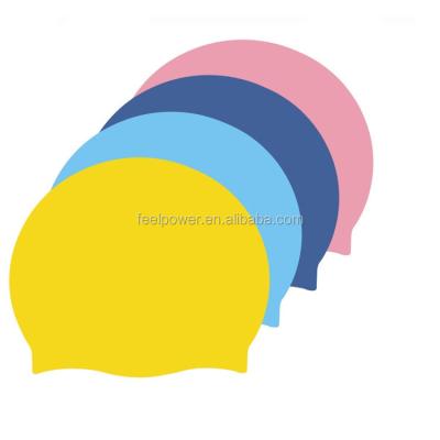 China Summer waterproof high quality silicone adult swimming cap for sale