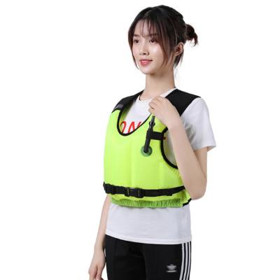 China Eco-friendly Adult Inflatable Swim Vest Life Jacket For Snorkeling, Suitable For 80-220lbs for sale