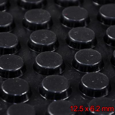 China Anti Slip 12.5*6.2 Mm Silicone Foot Self Adhesive Flat Rubber Anti Slip Bumper Pads, Black And Clear for sale