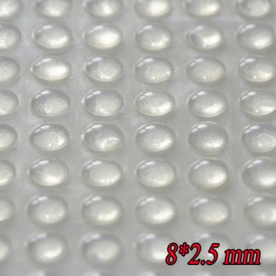 China Anti Slip 8 x 2.5 Mm Stiky Self Adhesive Clear Silicone Rubber Top Bumper Pads Rubber Furniture Foot Pads for sale