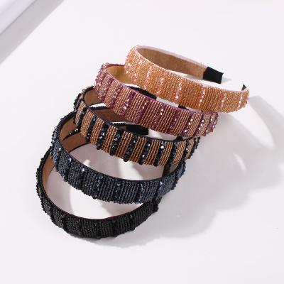 China BH-264 Popular Fashion Beaded Wholesale Women Designer Luxury Crystal Headbands for sale