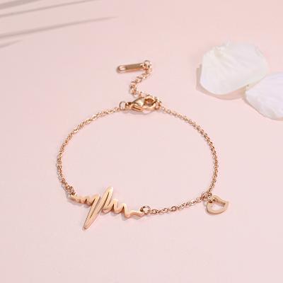 China Luxury Popular Bracelet Rose Gold New Arrival Charm Bracelet Women Environmental Friendly Jewelry From Manufacturer WJ-10083 for sale