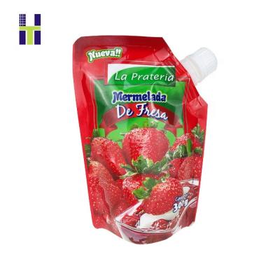 China Barrier Stand Up Yogurt Spout Pouch Bag With Suction Spout for sale