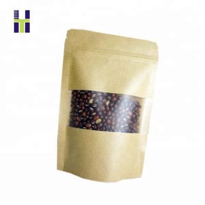 China Recyclable Stand Doypack Pouch Kraft Bag With Window for sale