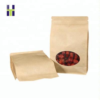 China Recyclable Zip Lock Stand Up Doypack Pouch Kraft Paper Bag for sale