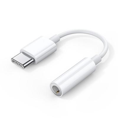 China Hot Popular Mobile Phone Type C to Earphone Jack Adapter 3.5mm USB C to Audio Cord DAC Chip Audio Cable Cord for sale